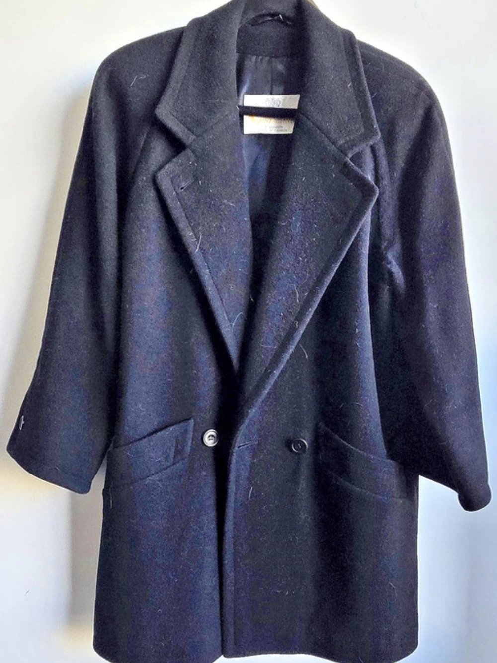 Aquascutum Black Single-Breasted Pea Coat